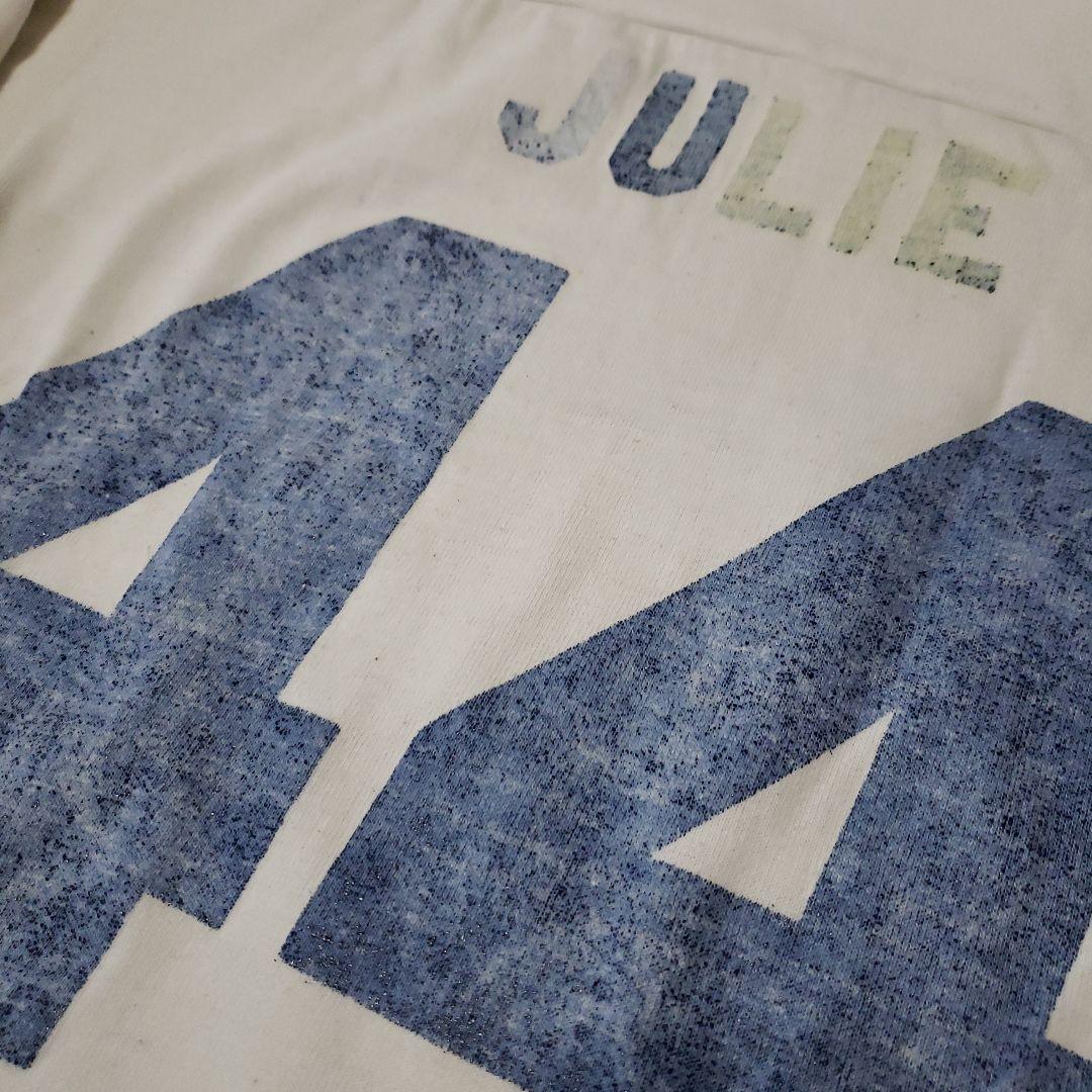 70s RUSSELL フットボールTシャツ ヴィンテージ 染み込みプリント