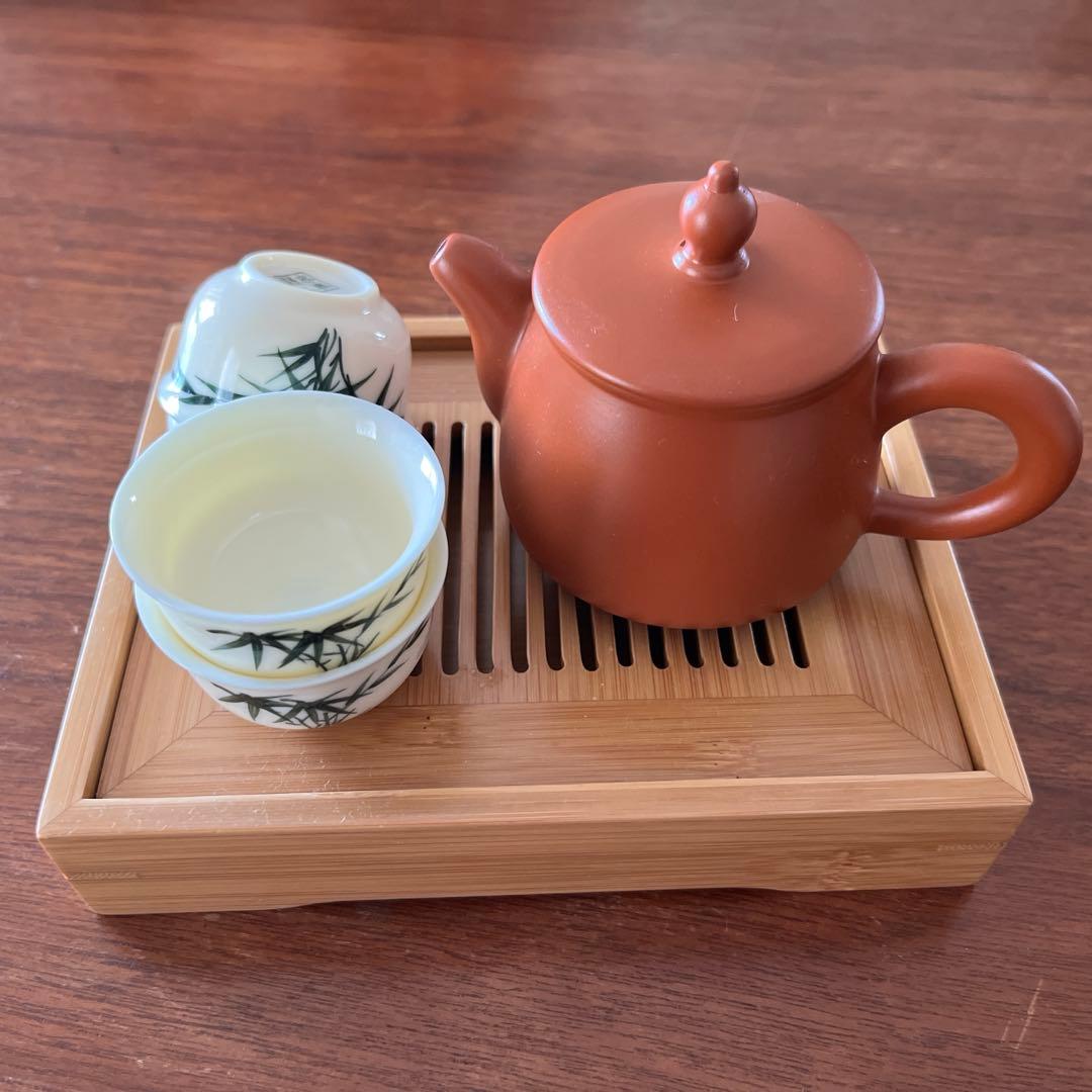 陶器製中国茶器セット（急須・茶杯2個）