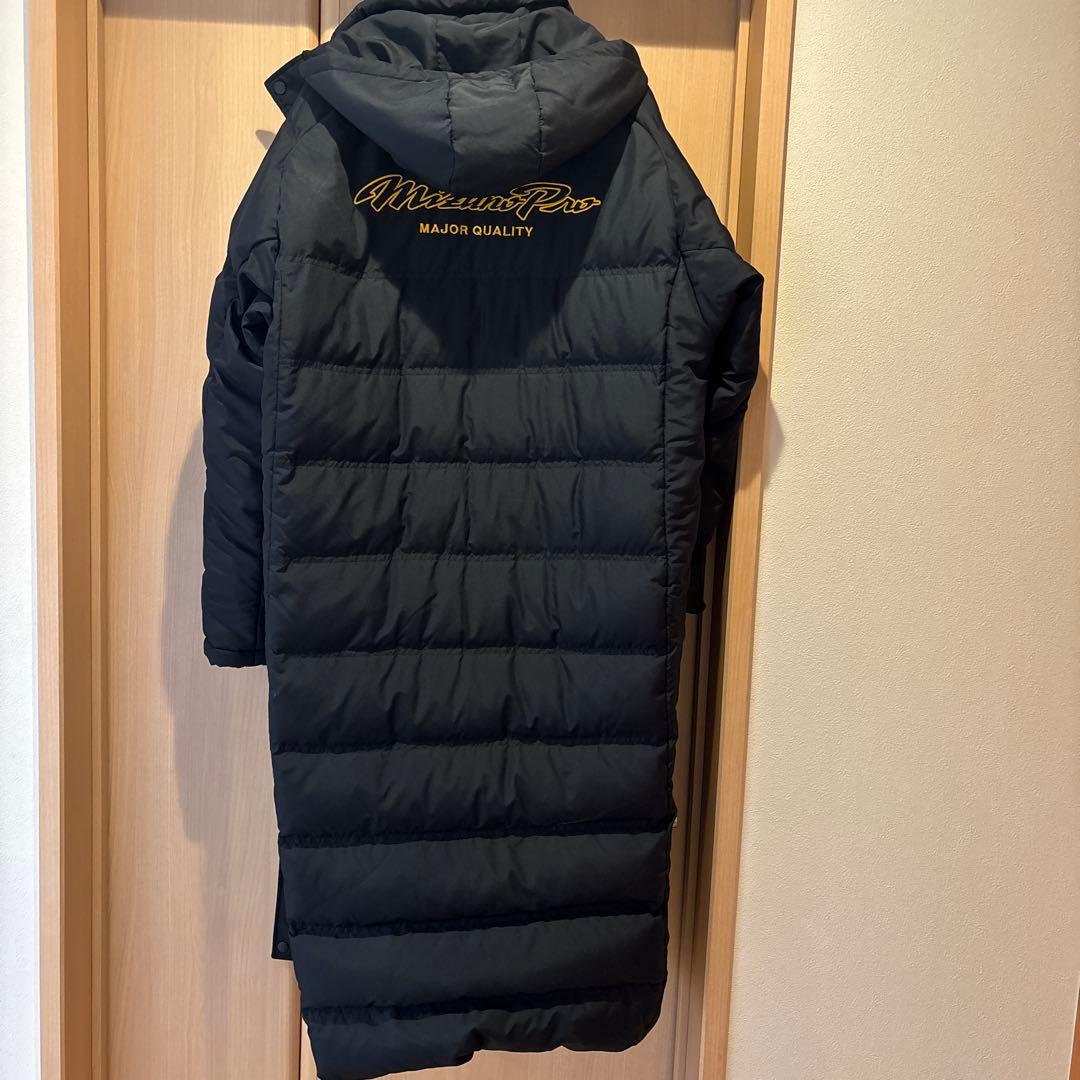 MIZUNOPRO メジャークオリティダウンコート黒ベンチコートＯサイズ