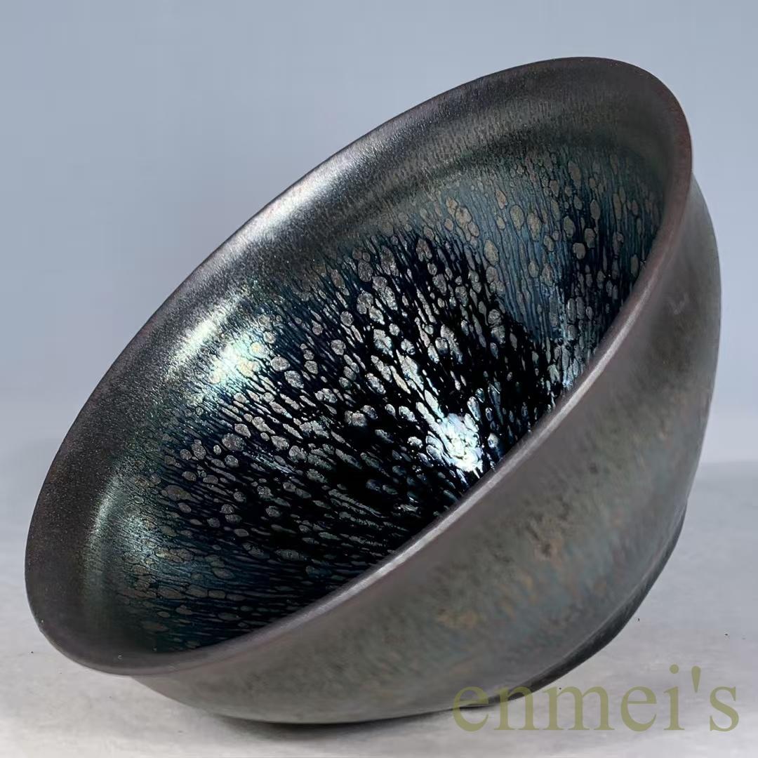 中国古美術・旧蔵宋建窯風・油滴天目茶碗・抹茶碗・茶道具・茶碗・陶芸・茶器・骨董風