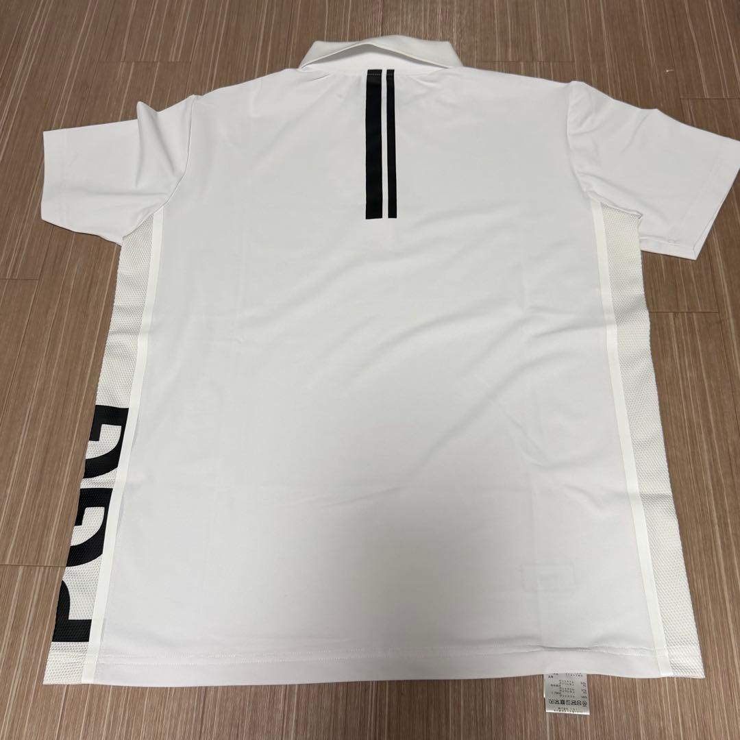 新品タグ付き　PGG ロゴ入り ホワイトポロシャツ　サイズL