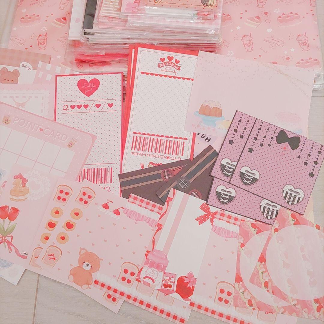 milkcandy❣️ 紙もの 詰め合わせ♪ メモ デザインペーパー まとめ売り