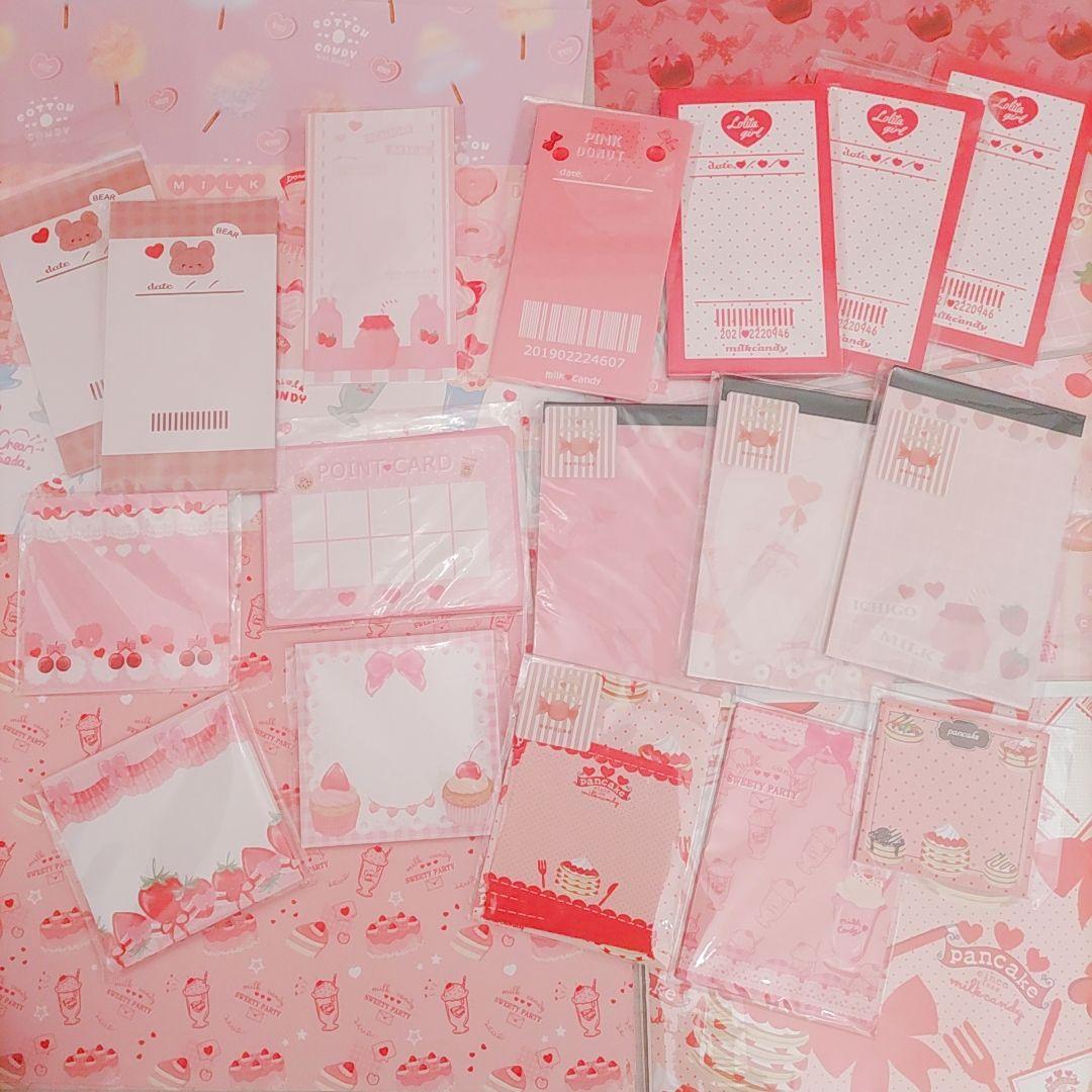 milkcandy❣️ 紙もの 詰め合わせ♪ メモ デザインペーパー まとめ売り