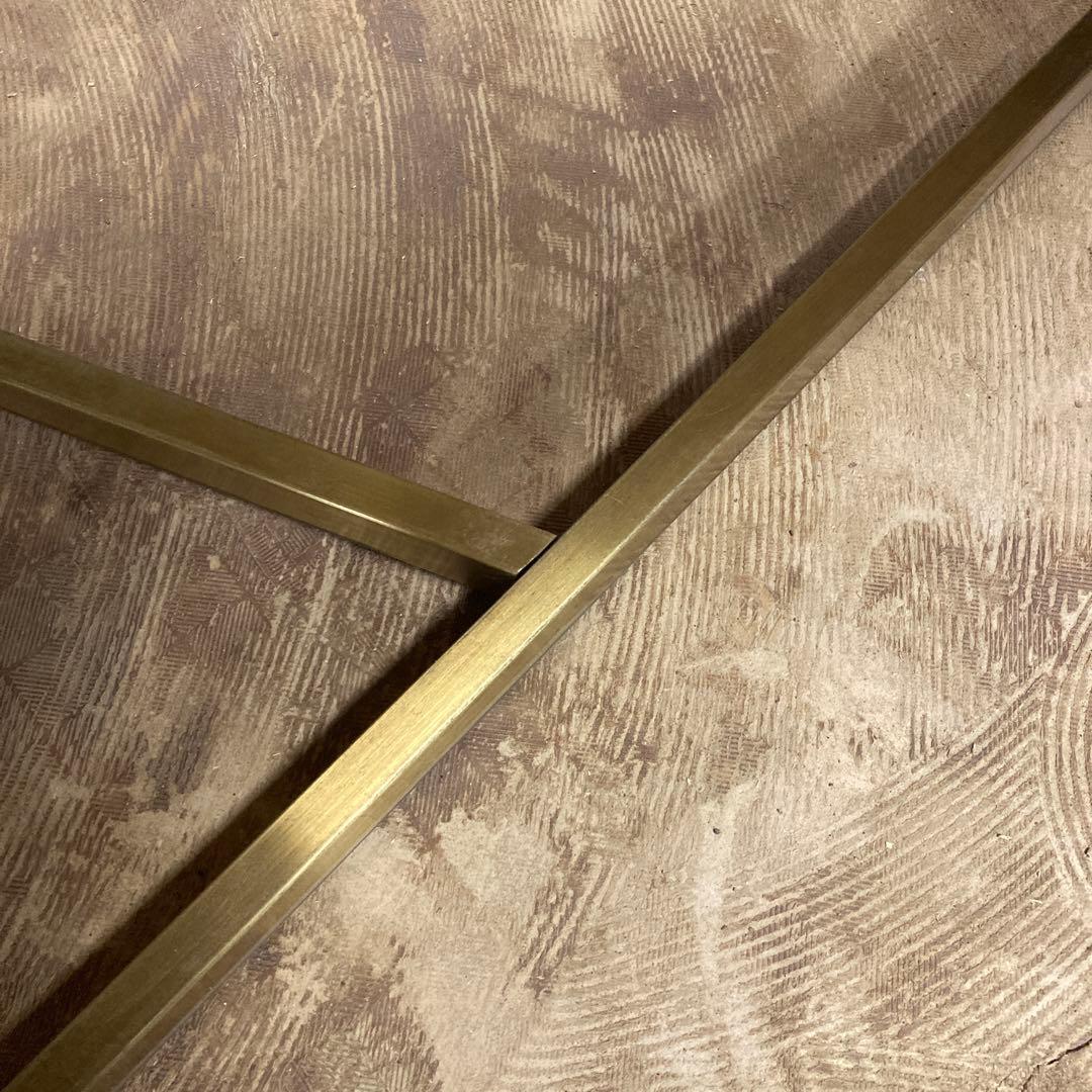 【送料込み】アンティーク　大理石風テーブル　ゴールドフレーム　店舗什器