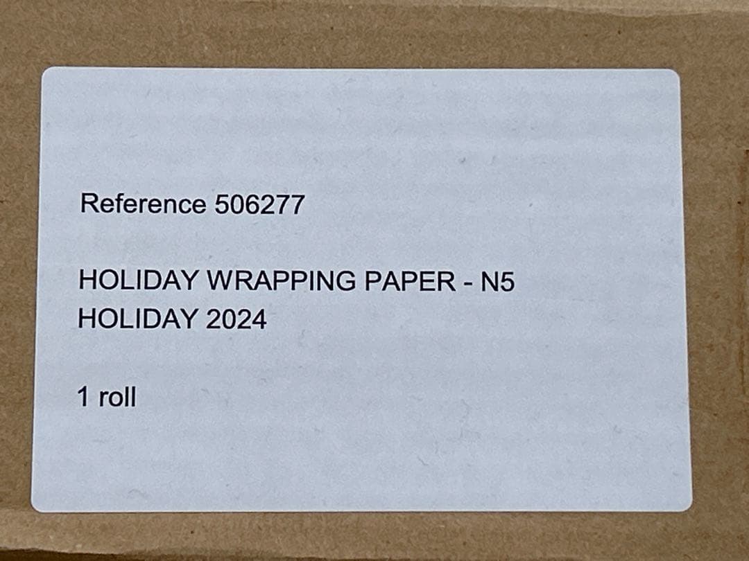 シャネル　2024ホリデーラッピングペーパー　ゴールド 包装紙