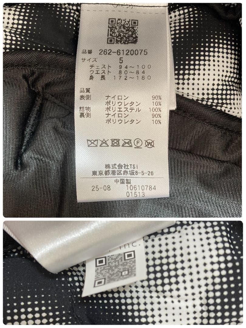 新品 パーリーゲイツ ジャックバニー 薄中綿ブルゾン(5)L/黒P 最新モデル