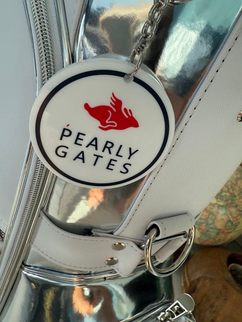 PEARLY GATES キャディバッグ ホワイト/シルバー