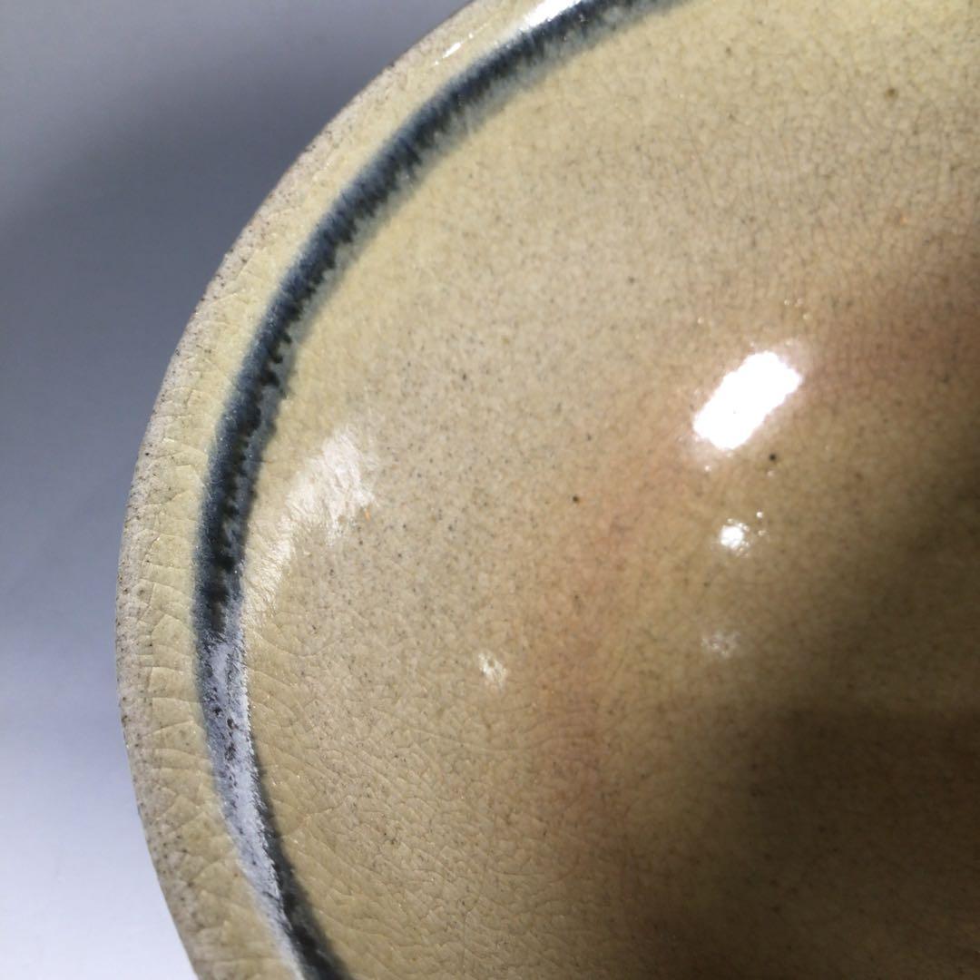 Ｎ４１４　茶碗　『膳所焼　陽炎園造』『淡々斎　箱書』『安南写茶碗』　共箱　茶道具