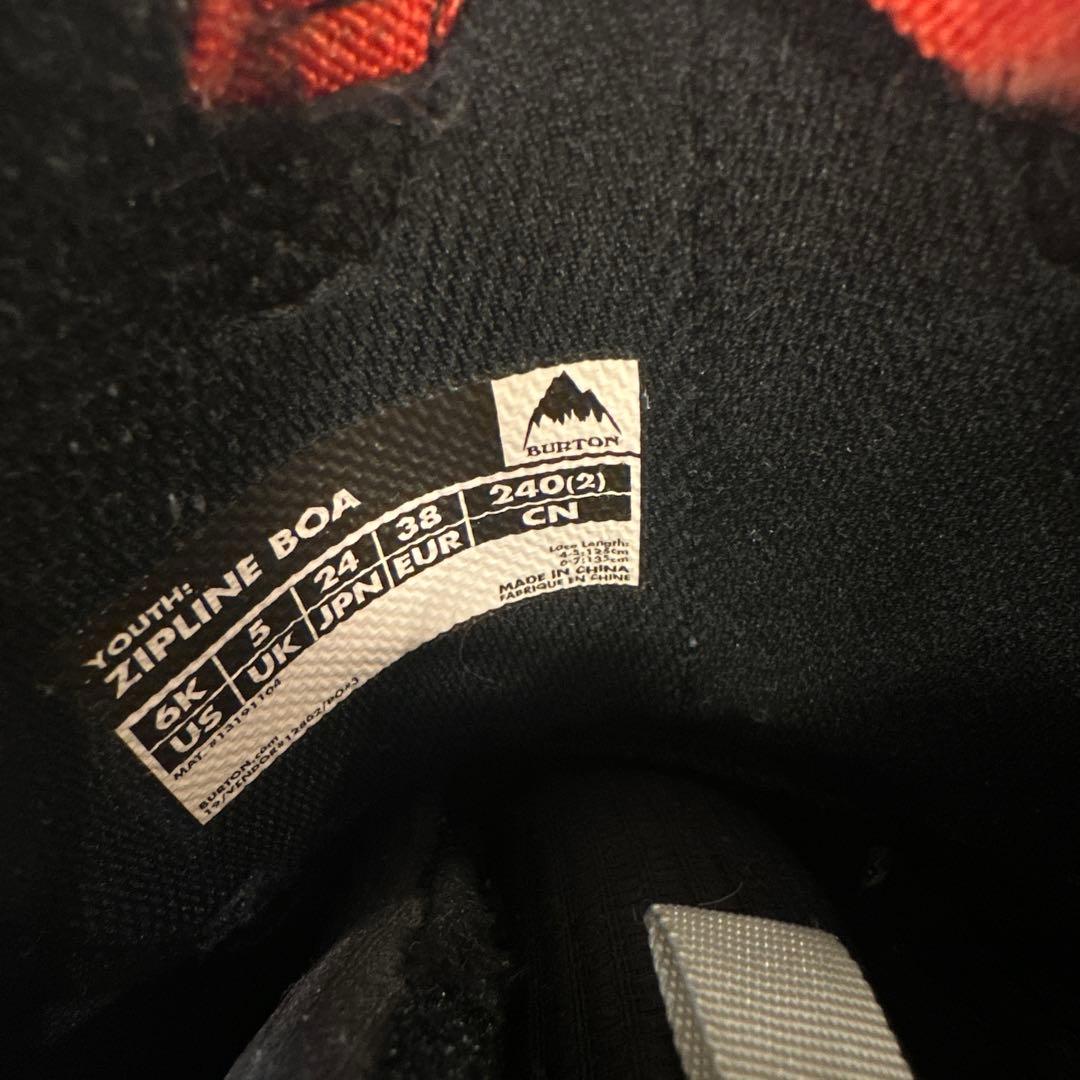 BURTON YOUTH ZIPLINE 子ども用スノーボードブーツ ブラック