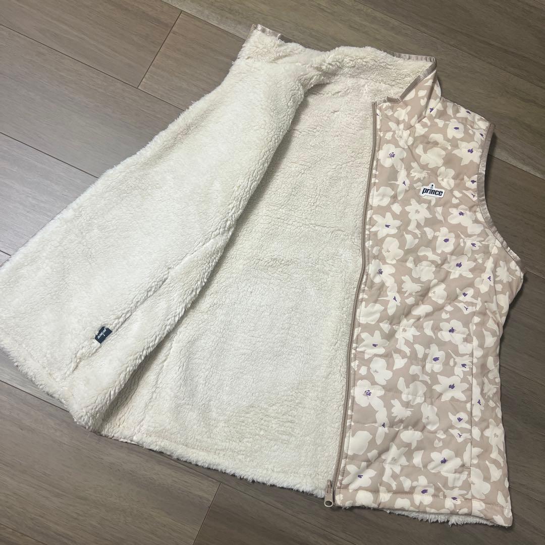 Prince リバーシブル　ボア・花柄ベスト