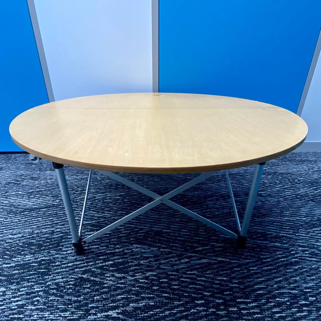 【廃盤・希少】スノーピーク ローテーブル ラウンド（シナベニア天板） ※破損あり