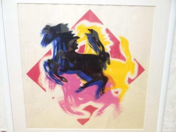 80年代 ビンテージ フェラーリ アートポスター 額縁付 旧車 レトロ 当時物