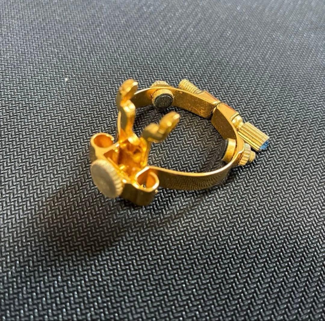 JLV アルトサックスリガチャー 24金メッキ