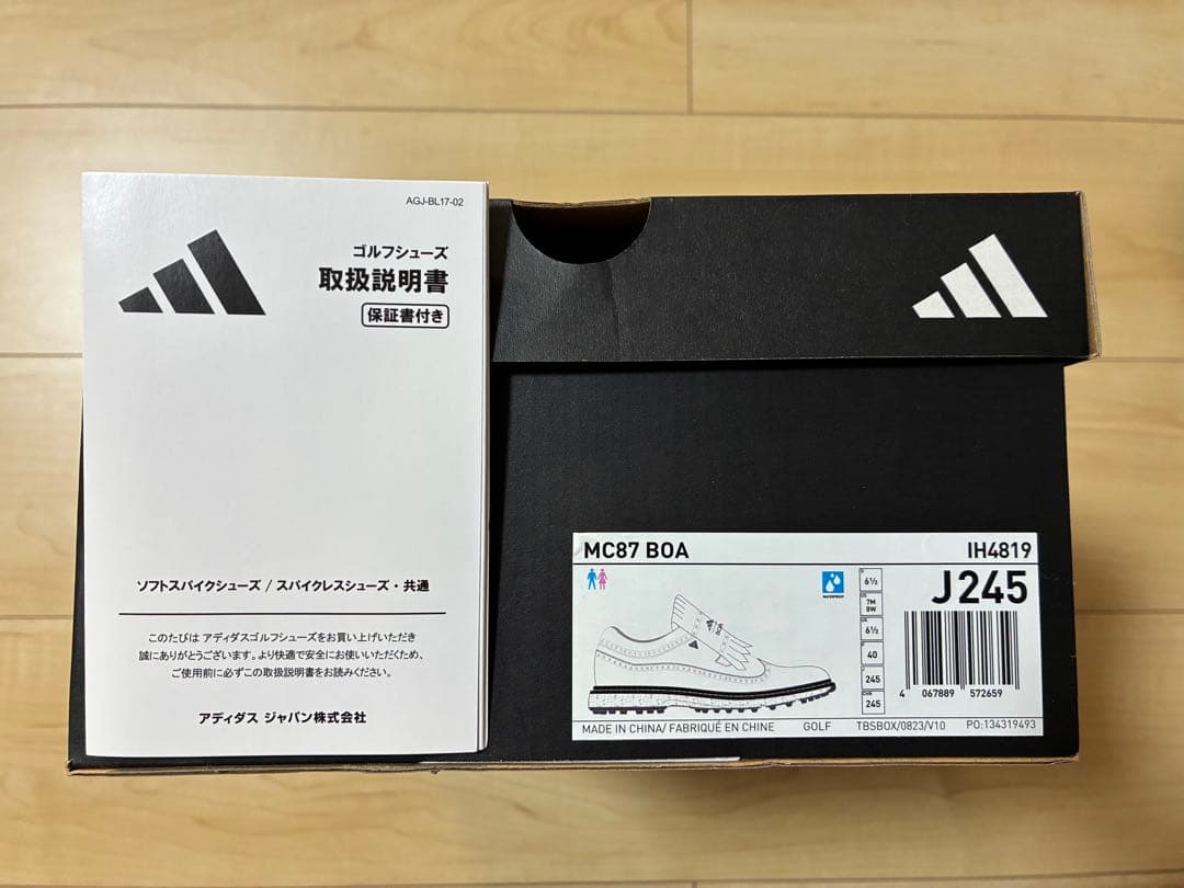 adidas BOA ゴルフシューズ ホワイト　24.5