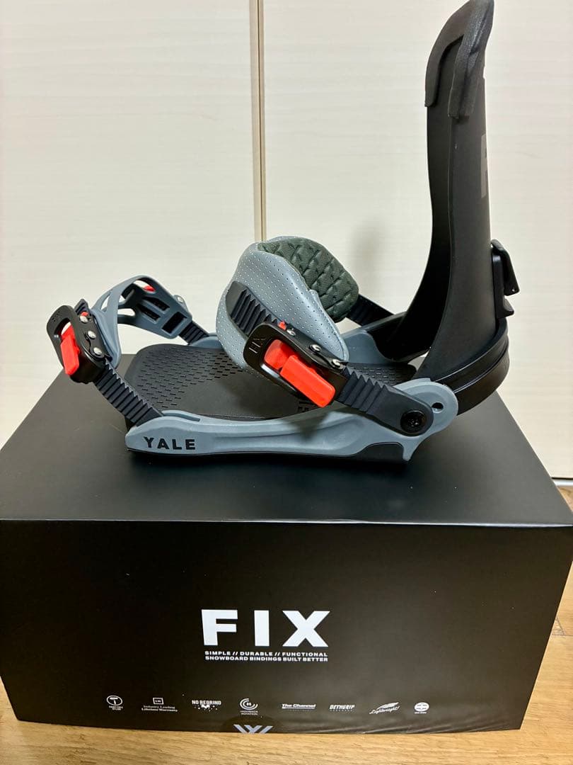 【新品未使用】FIX YALE ビンディング グレー/レッド