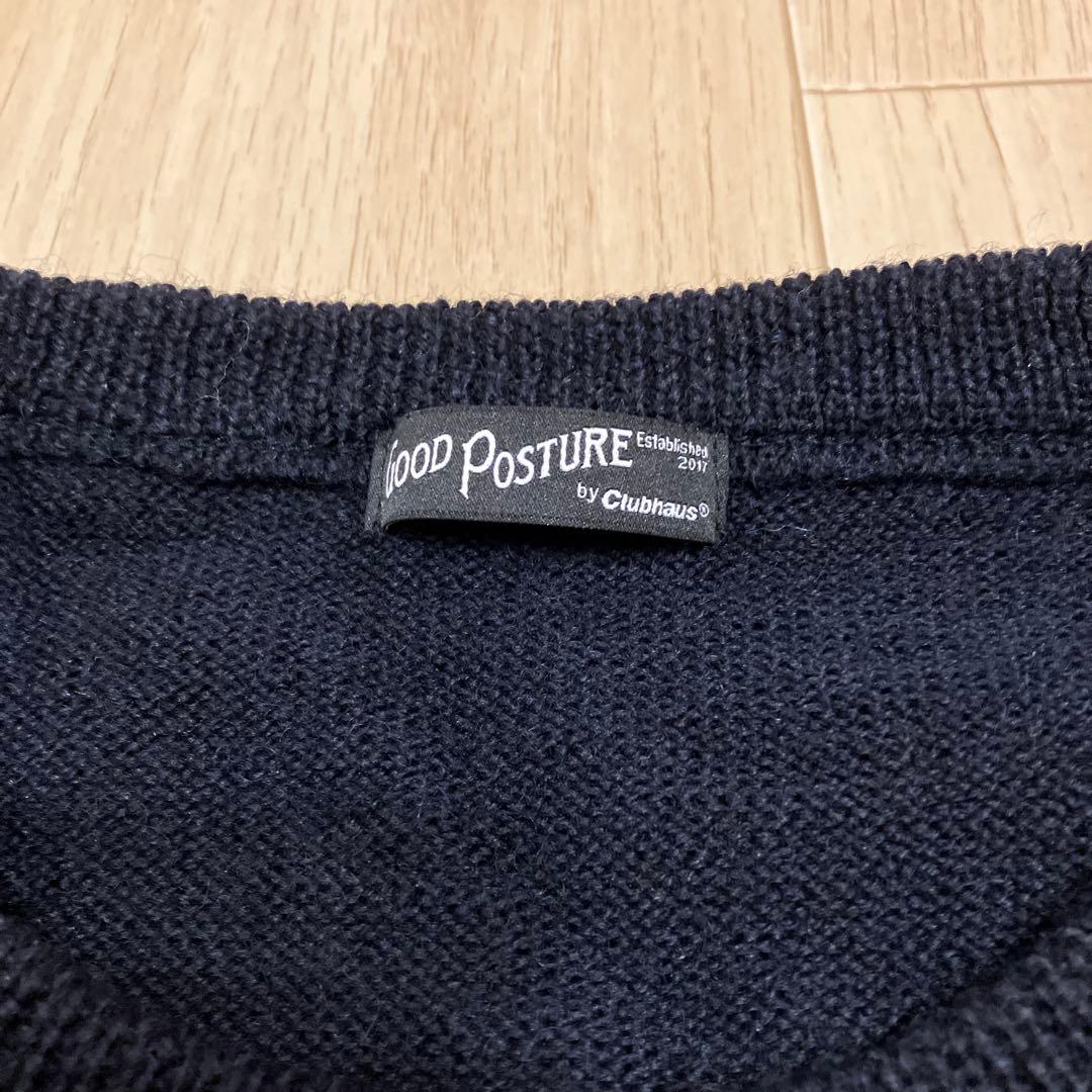 clubhaus Elbow Patched Sweate サイズM ネイビー