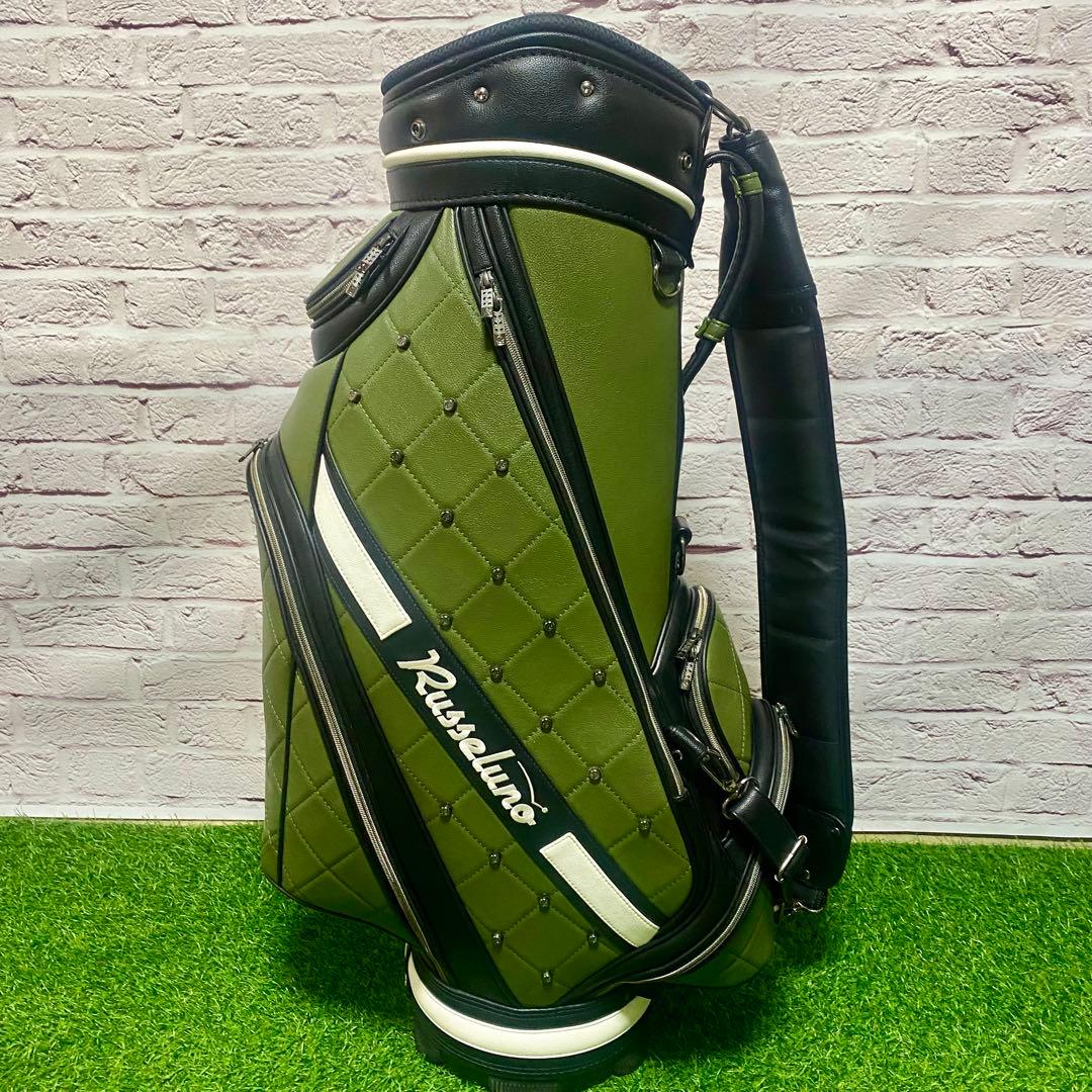 ラッセルノ ルチャマスク キャディバッグ グリーン カーキ 緑 ゴルフ メンズ