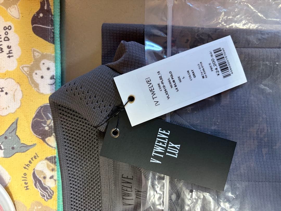 新品タグ付】V12 LUX ゴルフ ポロシャツ L グレー ヴィ・トゥエルヴ