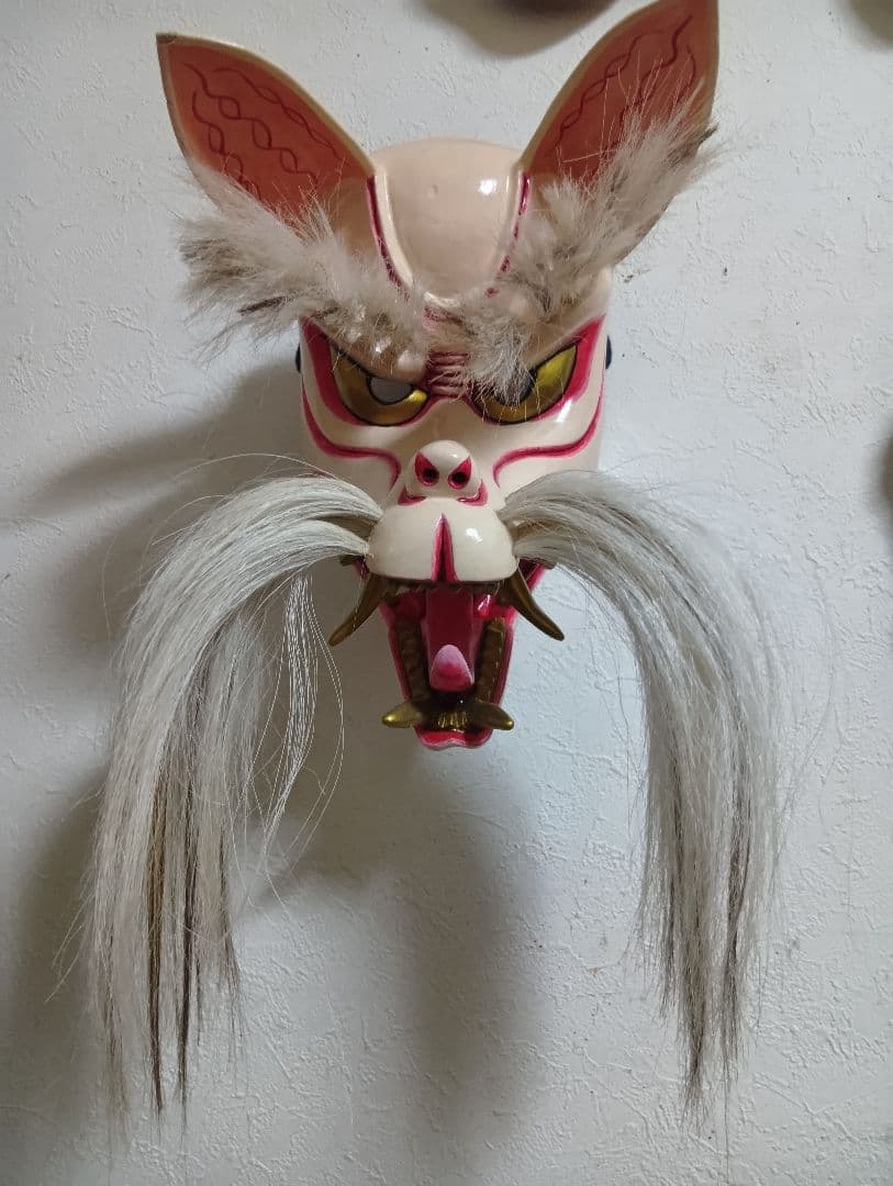 狐面(悪狐) 木彫 彫刻 祭り お面 仮面 伝統芸能