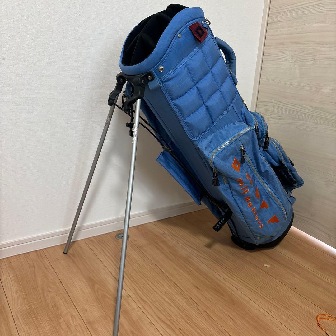 ONOFFキャディバッグ スタンド付き　青