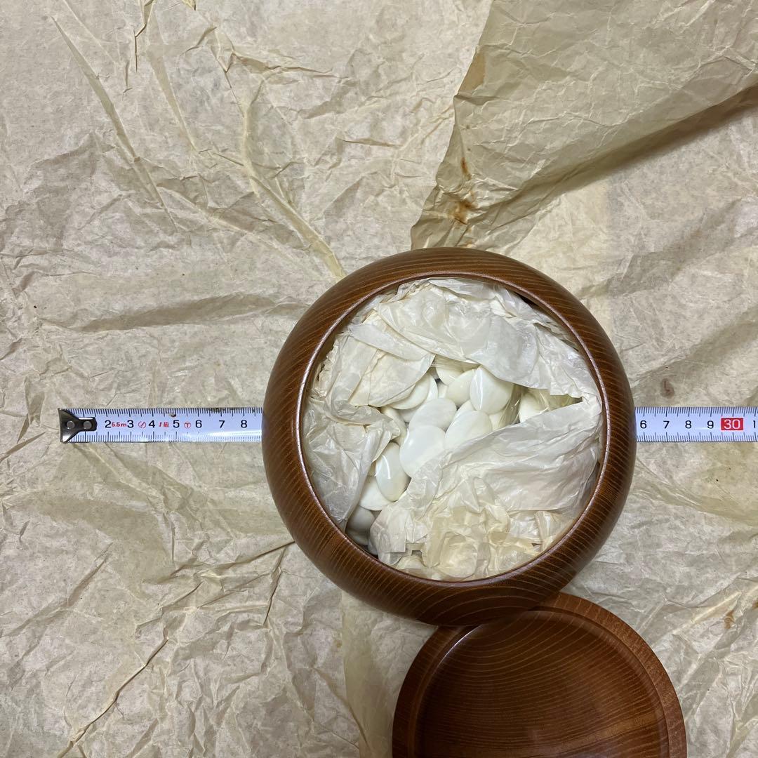 碁笥（ケヤキケース）碁石付