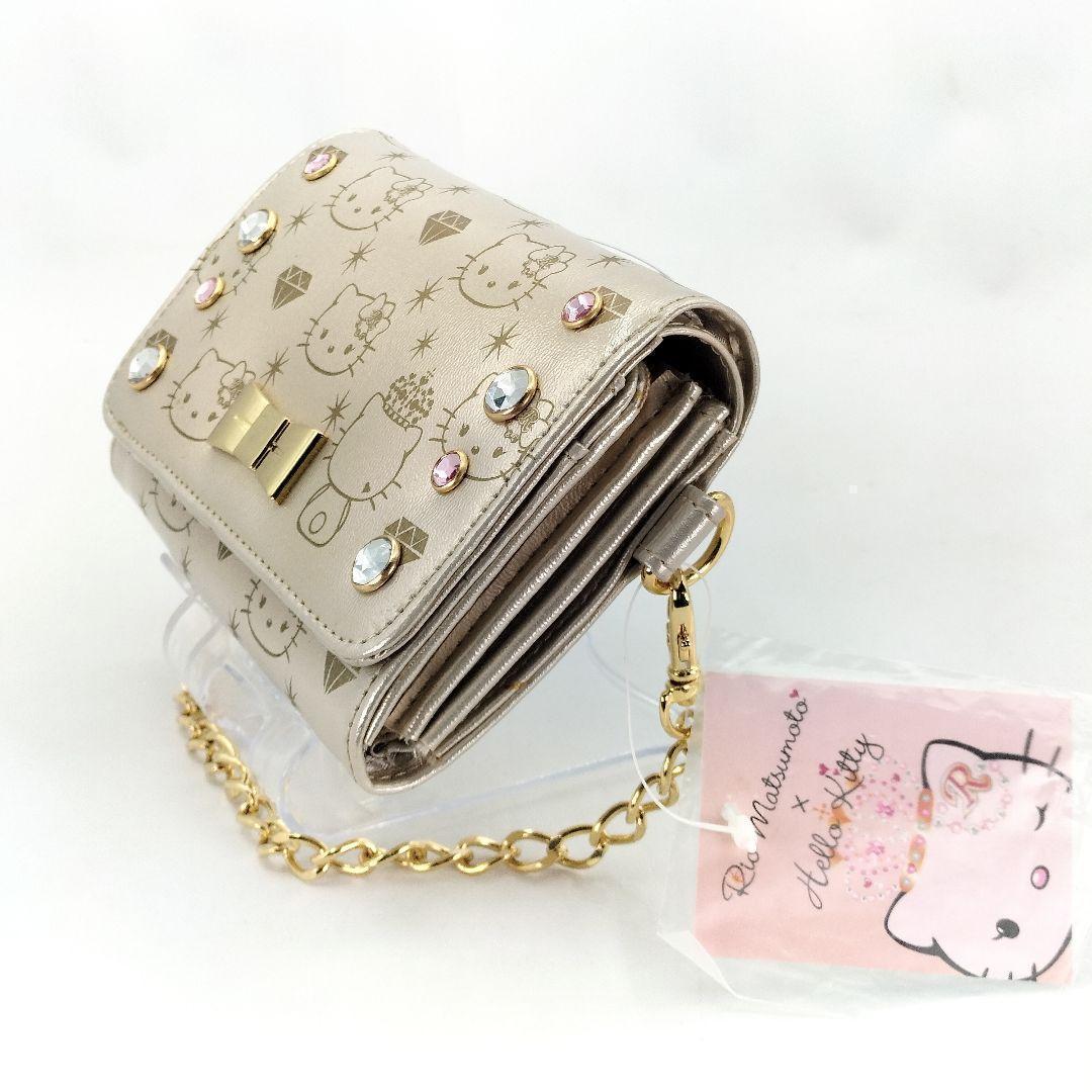 未使用 vivitix ハローキティ×松本莉緒 二つ折り財布 チェーンワレット