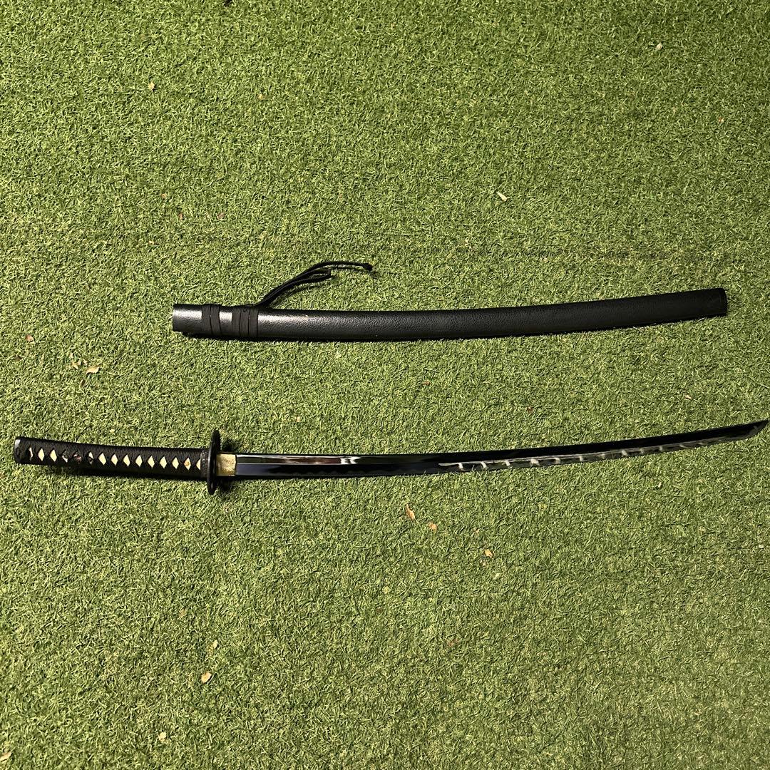 刀セット 大刀と小刀 黒色 模造品