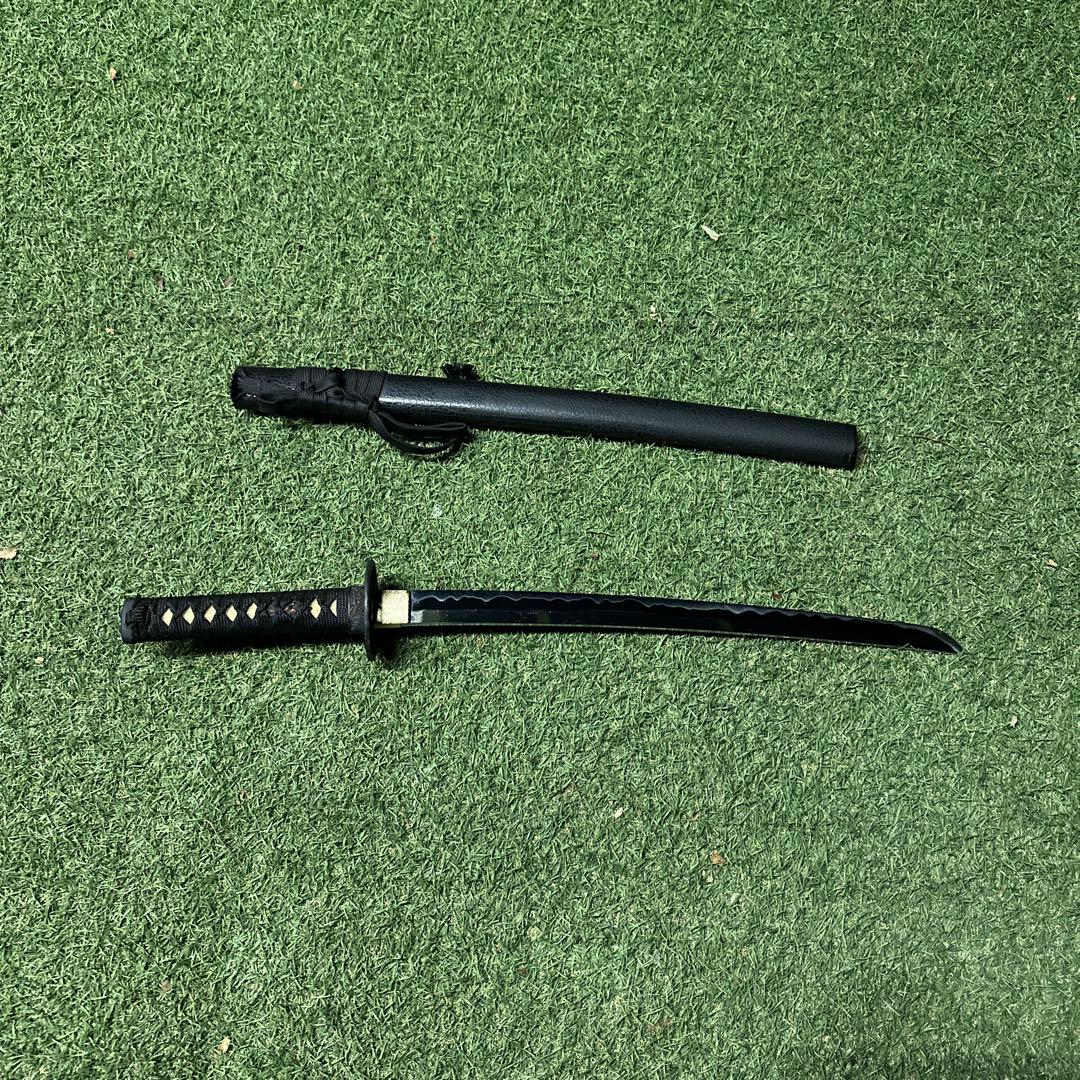 刀セット 大刀と小刀 黒色 模造品
