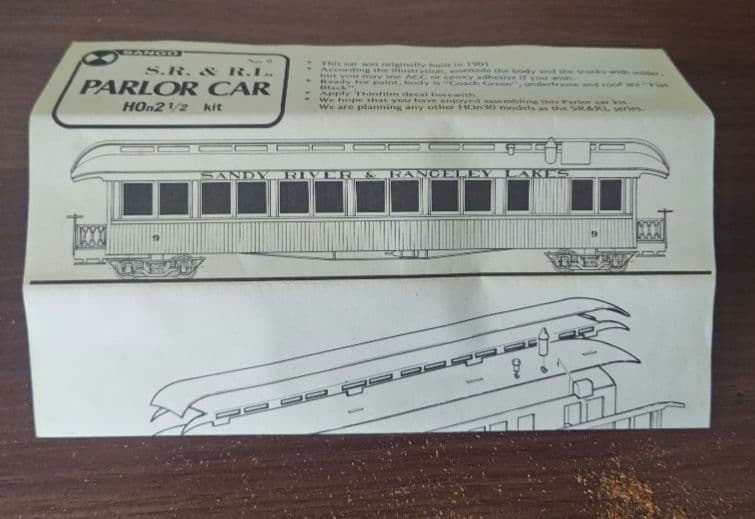 珊瑚模型 HOナロー 9mm S.R.&R.L. PARLOR CAR No.9