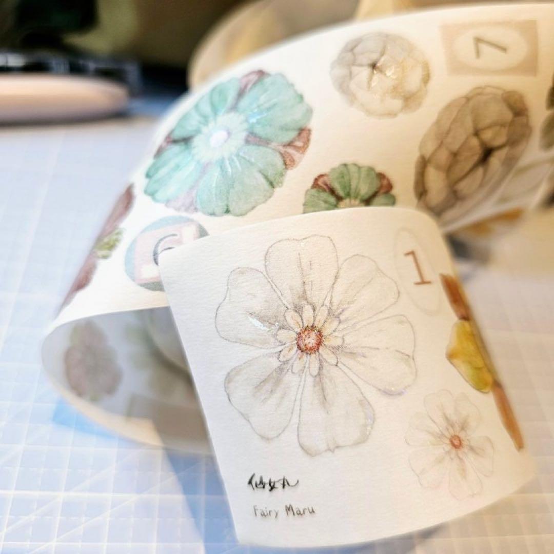 仙女丸《花之巻18》海外マスキングテープ　マステ 【2001】