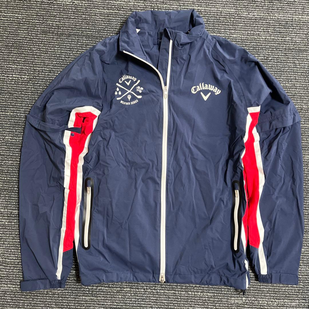 Callaway レインウェア Lサイズ ネイビー　キャロウェイキャップ付き