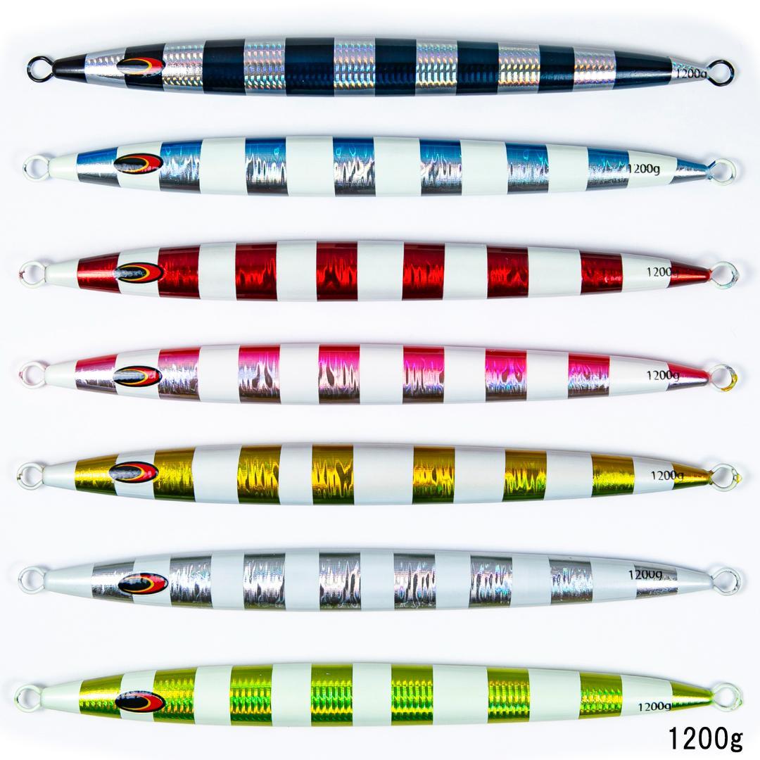 メタルジグ１２００ｇ３５．７ｃｍ ７色７本セット　新品　送料無料