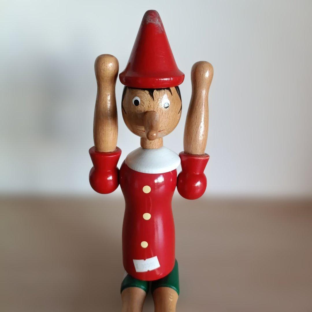 木製　ピノキオ　人形　イタリア製