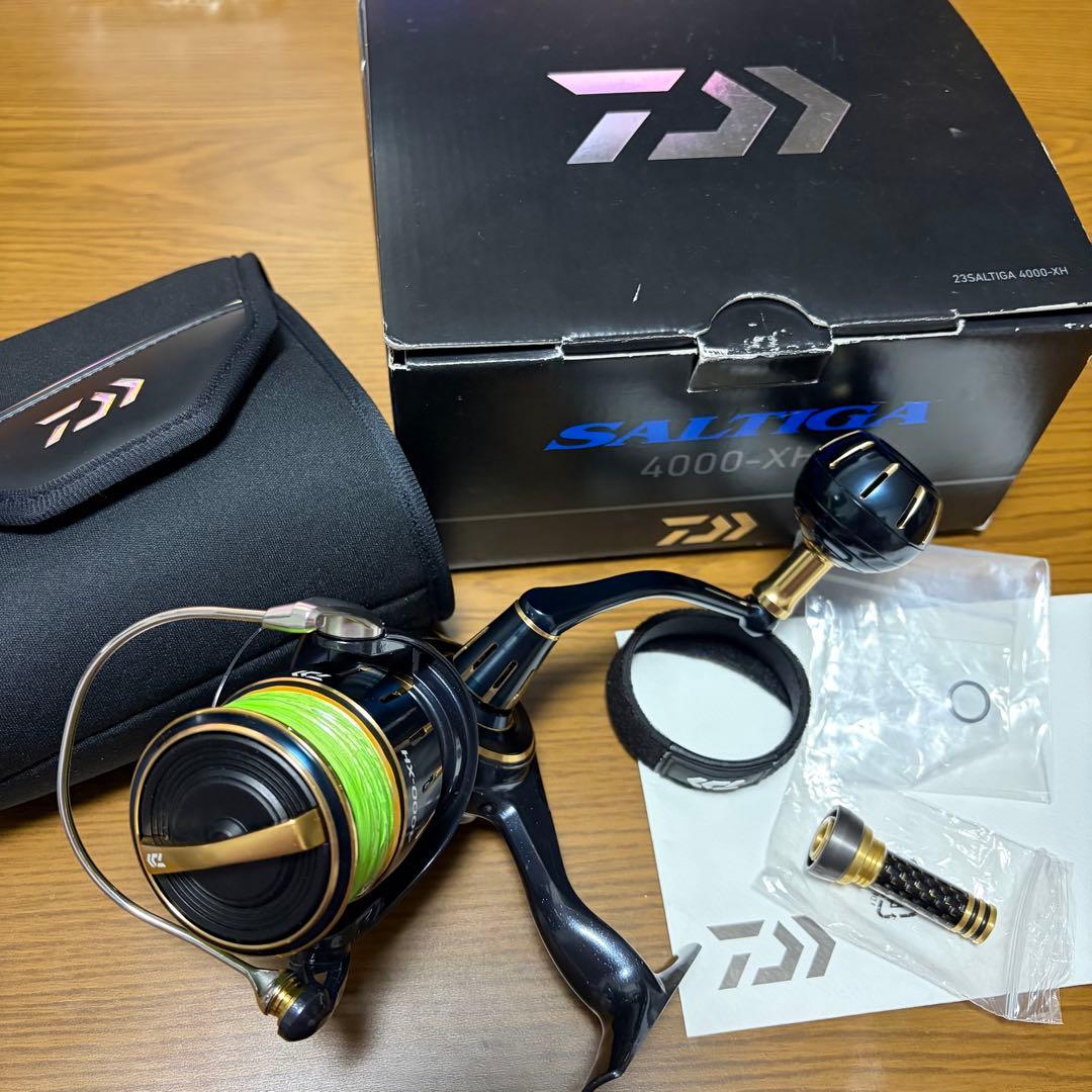 23 ソルティガ 4000-XH リールスタンド付き 糸付き