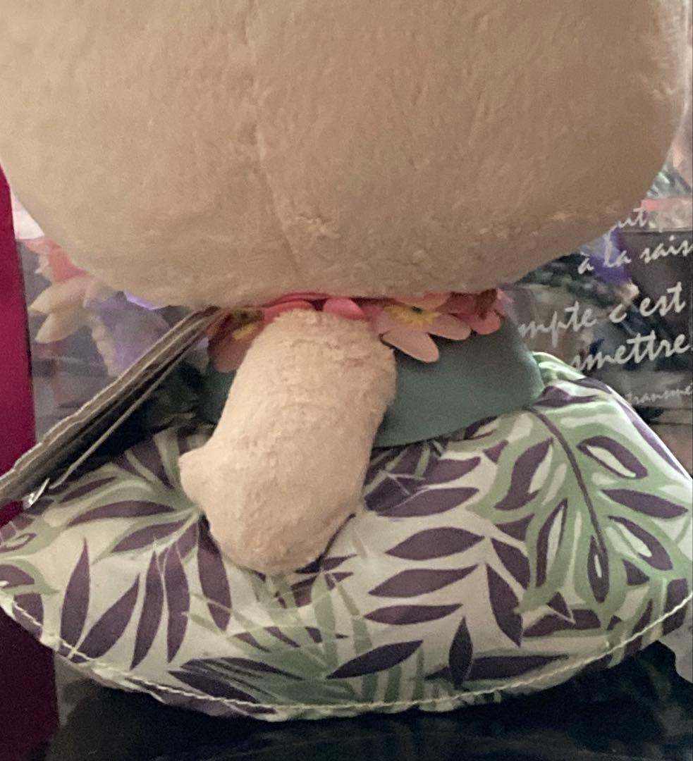 ハローキティ 日焼けハワイアン ぬいぐるみ ハイビスカス モンステラ 未使用