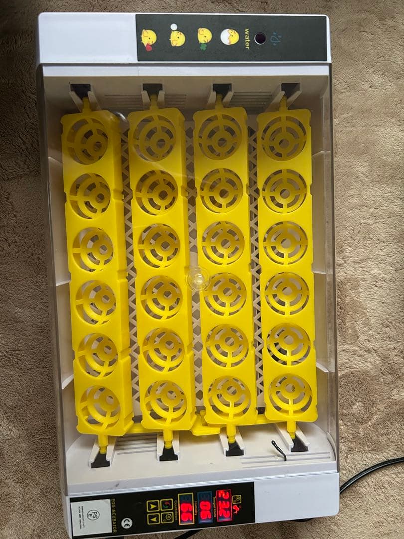 鳥類全自動孵卵器 孵化 ふ化器 自動転うずら ウズラ 牧草、保温電球、エサセット