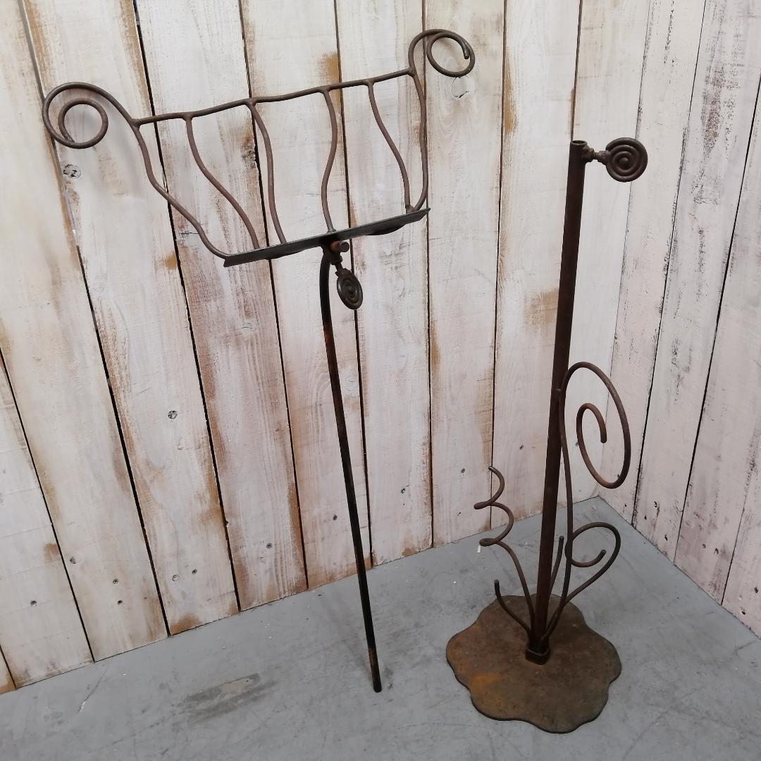 アイアンスタンド　アンティーク　シャビー　看板　メニュー　ディスプレイ