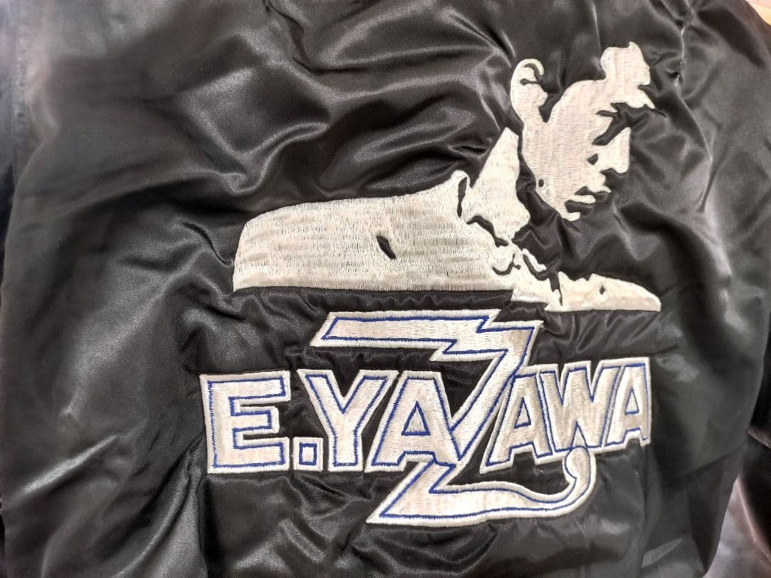 希少 矢沢永吉 刺繍 MA-1 フライトジャケット Houstonボディ