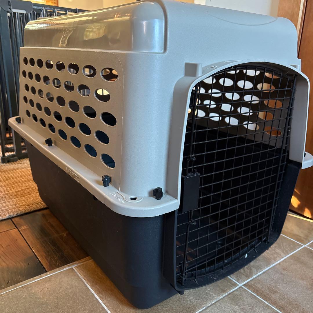 ペットメイト　中型犬用ケージ グレー/ブラック