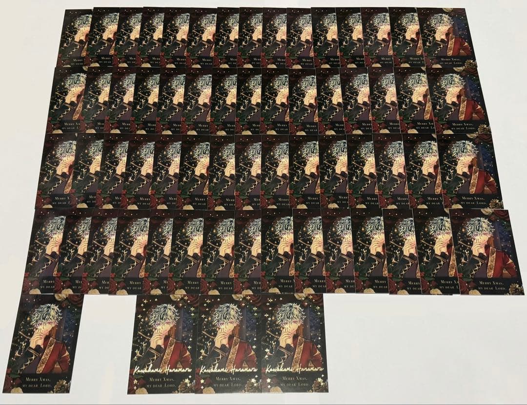 悪魔執事と黒い猫 あくねこ クリスマスチェキ風カード 箔押し ハナマル チェキ