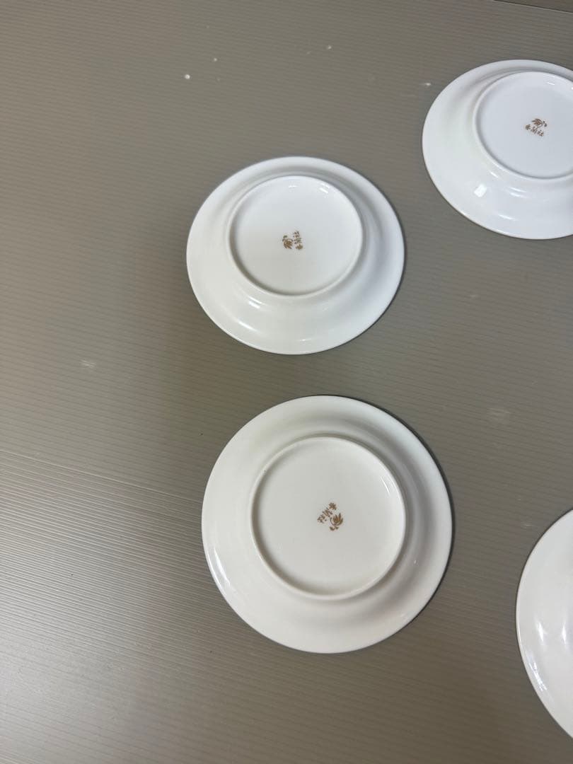 2242 香蘭社　金彩　小皿　5客　未使用