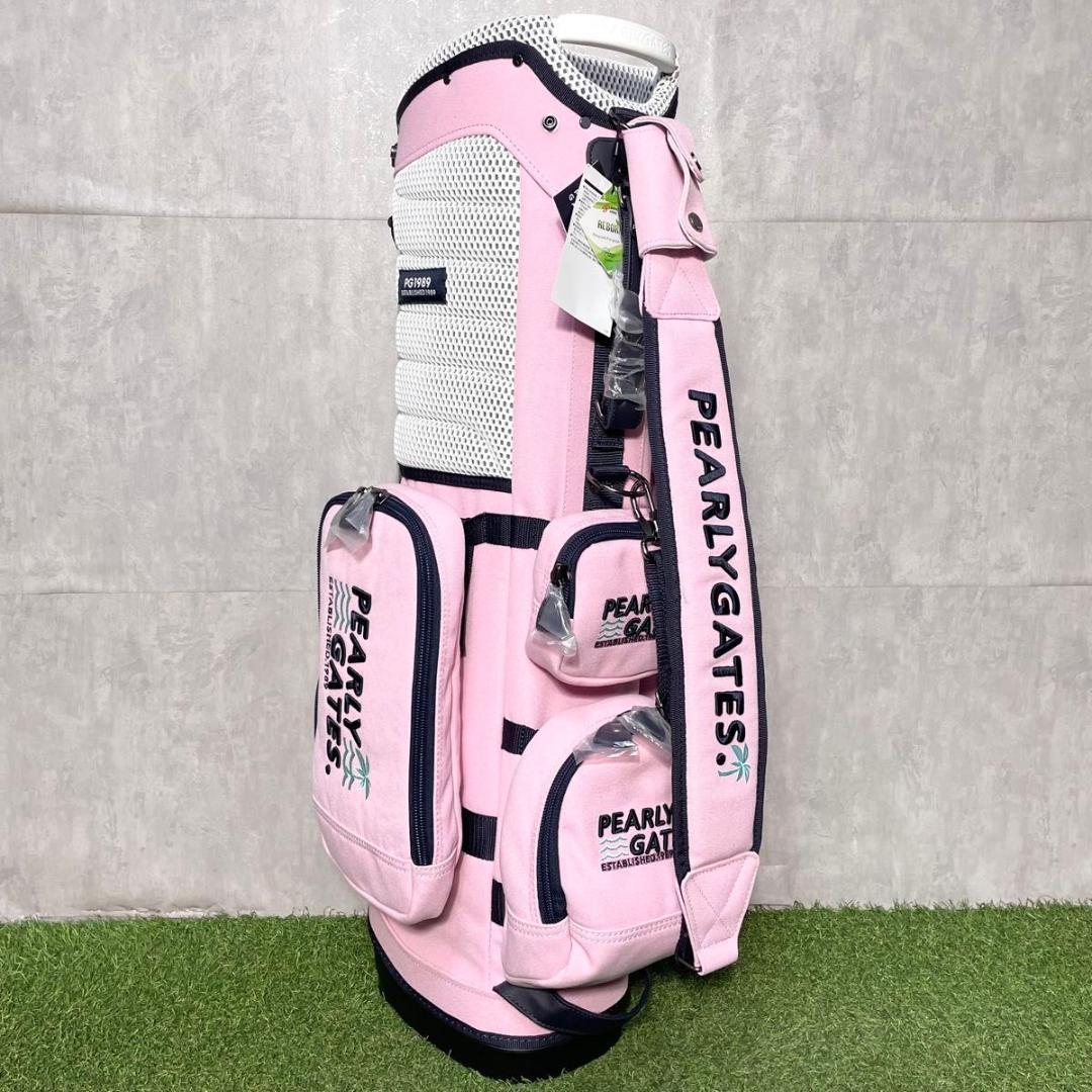 【新品】パーリーゲイツ キャディバッグ ゴルフバッグ レディース ピンク 大人気
