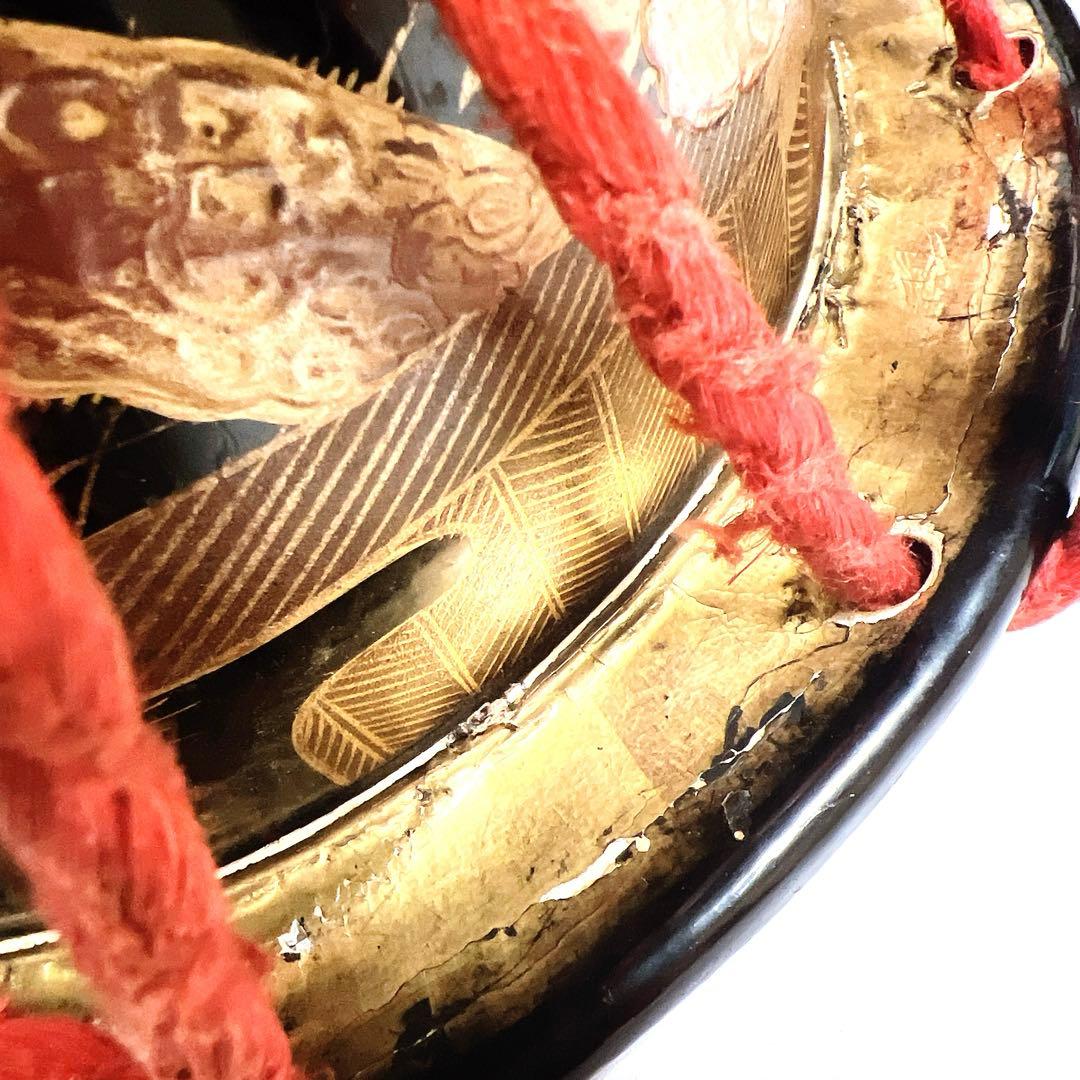 【蔵出し品・希少】 締め太鼓 和太鼓 蒔絵 金彩 直径34.5cm 明治44年