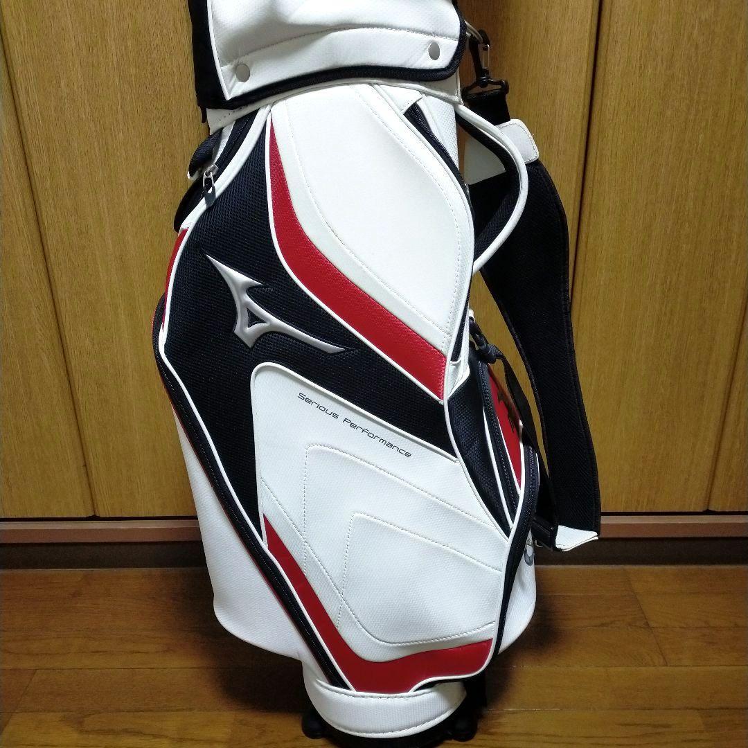 Mizuno キャディバッグ ホワイト　レッド　ブラック　おまけ付IGNIO