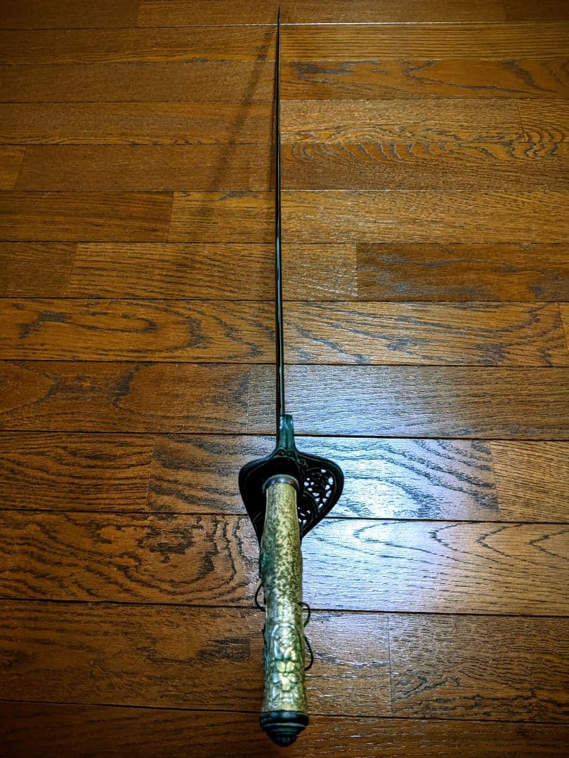 【当時物】旧日本軍 帝国陸軍 軍刀 指揮刀 模造刀 模造刀身 サーベル型95cm