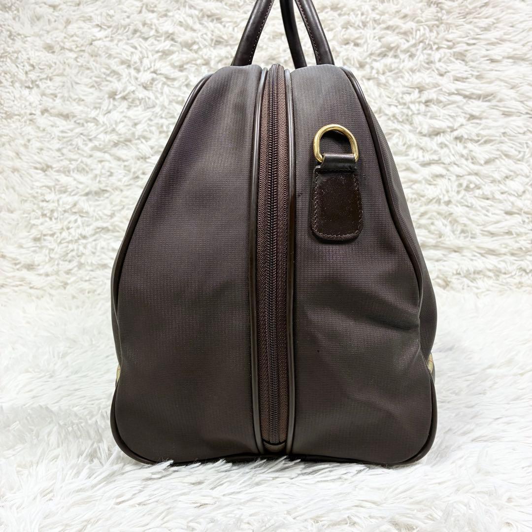 【未使用級】 バーバリーゴルフ ボストンバッグ 2way ブラウン ノバチェック