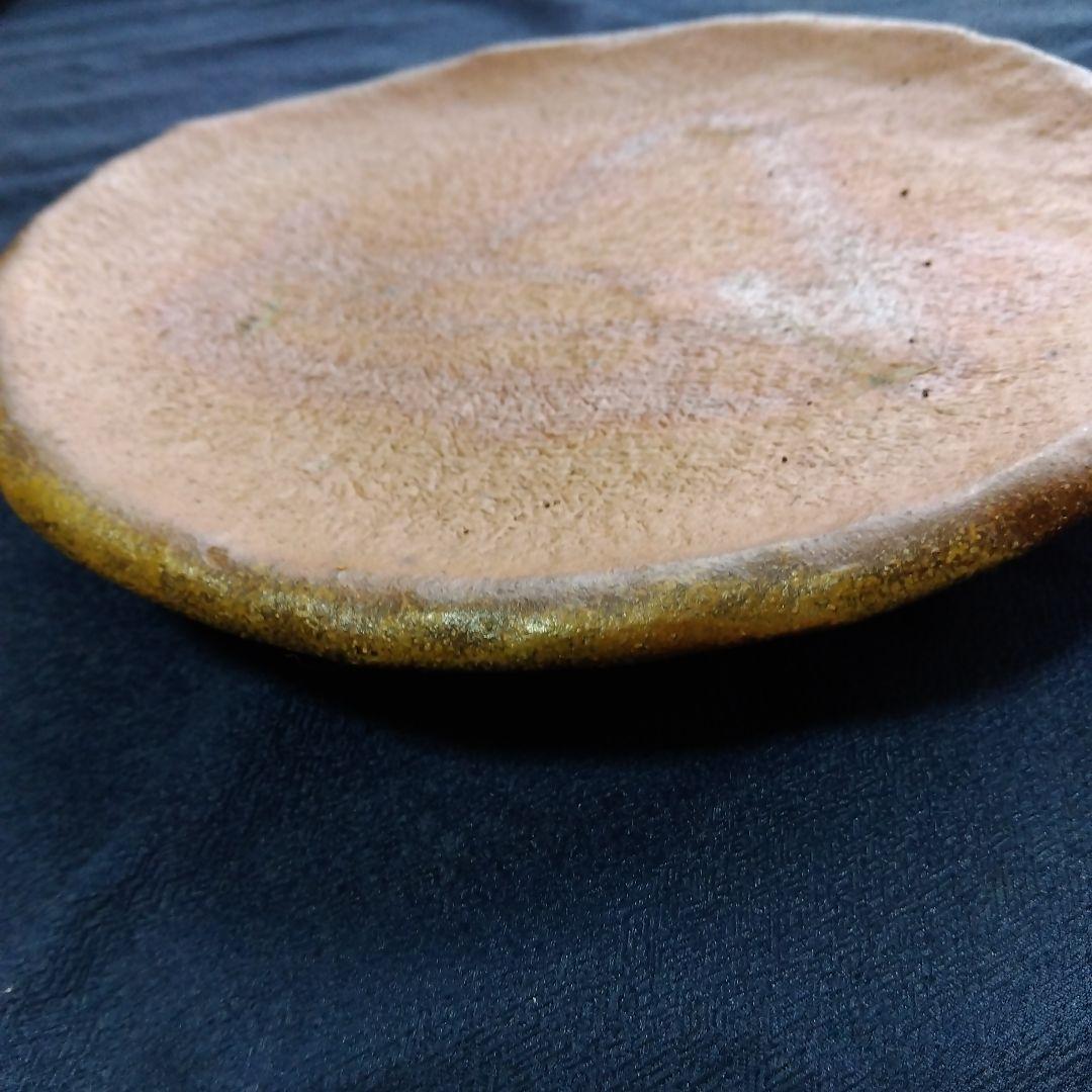 作家物　備前焼　平皿3枚　約２２．５ｃｍ　焼き物