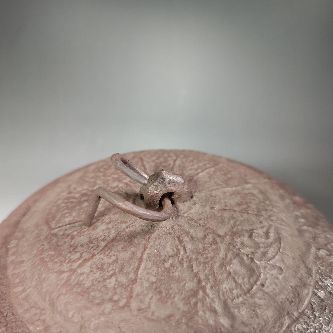 イ484 茶釜『釜師　畠春斎』『古天明筋釜　環・替蓋付　共箱』鉄釜　茶道具