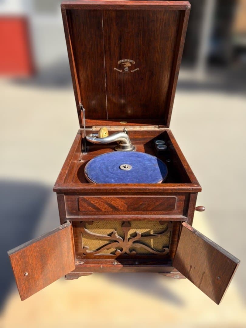 【希少】 蓄音機　GEAR&EAGLE No.55　アンティーク　レトロ　963