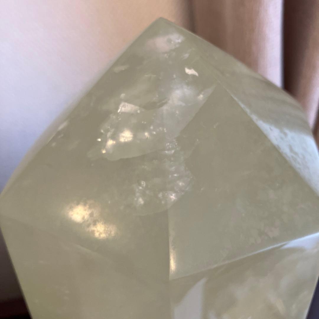 黄水晶　原石　石柱